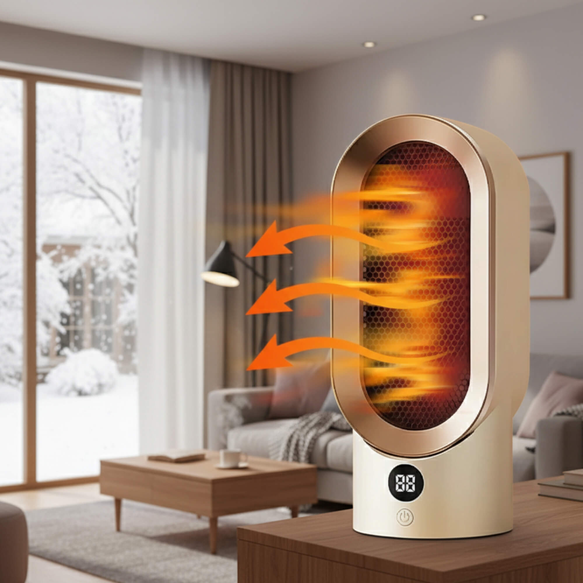 BowLift | Energy-Efficient Space Heater for Small Rooms – Keep Warm This Winter with Quiet Operation