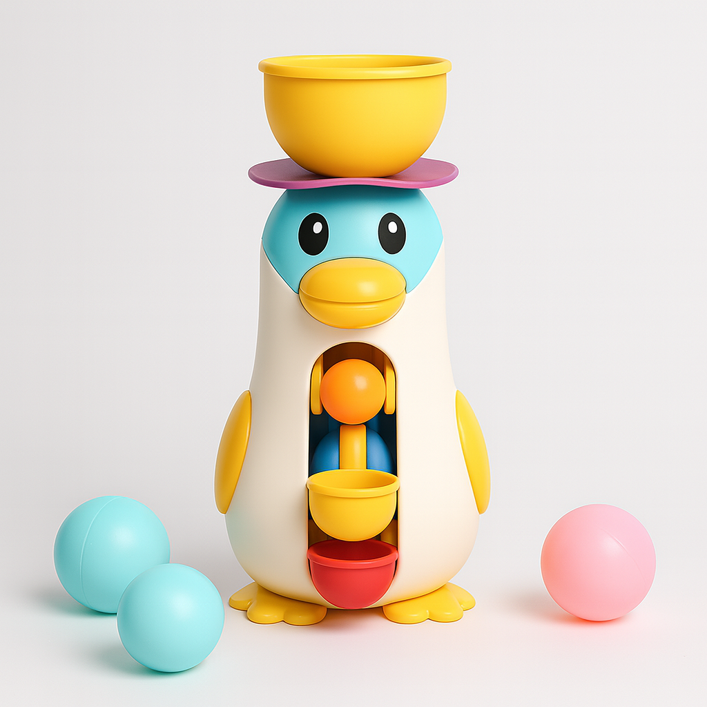 BowLift | Bath Toy Penguin Waterfall Activity Station
