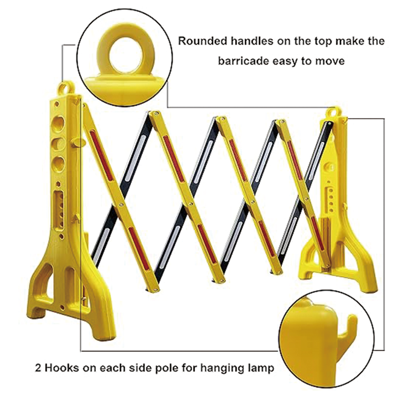 BowLift | Expandable Mobile Barricade,Portable Water Filled Expanding Safety Barrier Gate Outdoor Plastic Retractable Traffic Fence Flexible Crowd Control Barriers Guard,Extensible to 8.2FT
