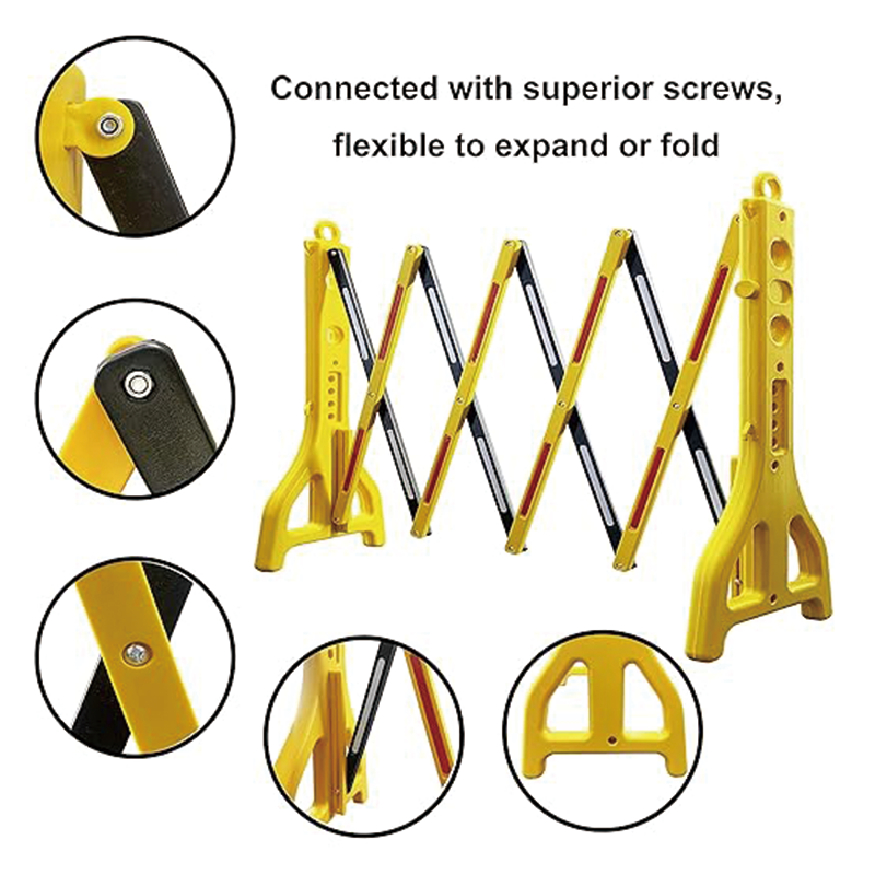 BowLift | Expandable Mobile Barricade,Portable Water Filled Expanding Safety Barrier Gate Outdoor Plastic Retractable Traffic Fence Flexible Crowd Control Barriers Guard,Extensible to 8.2FT
