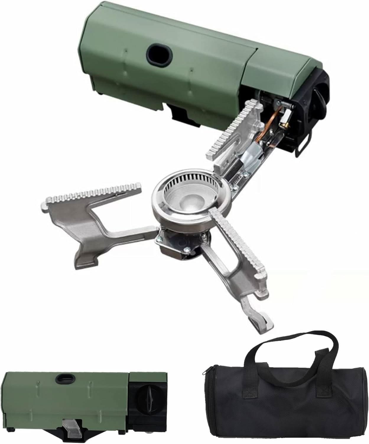 BowLift | Compact camping stove set with butane gas bottle & carrying bag