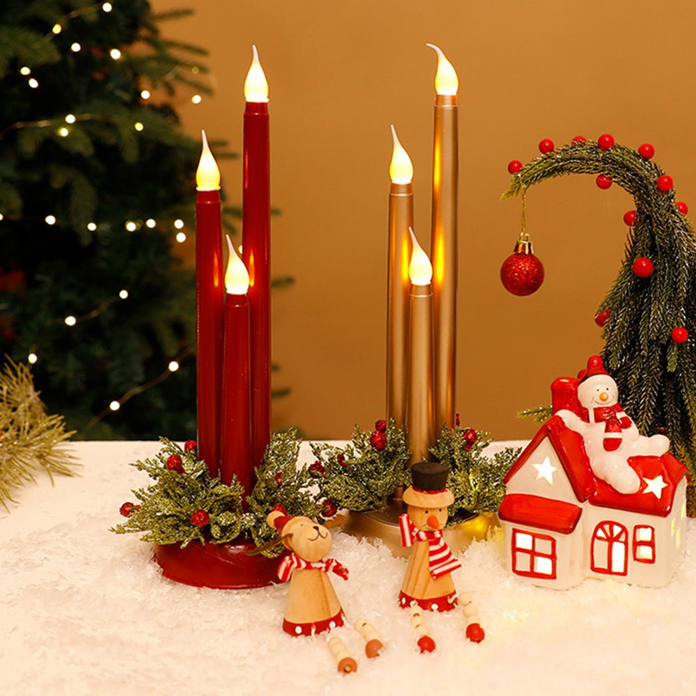 BowLift | Flameless LED Christmas Candles with Realistic Flickering Light