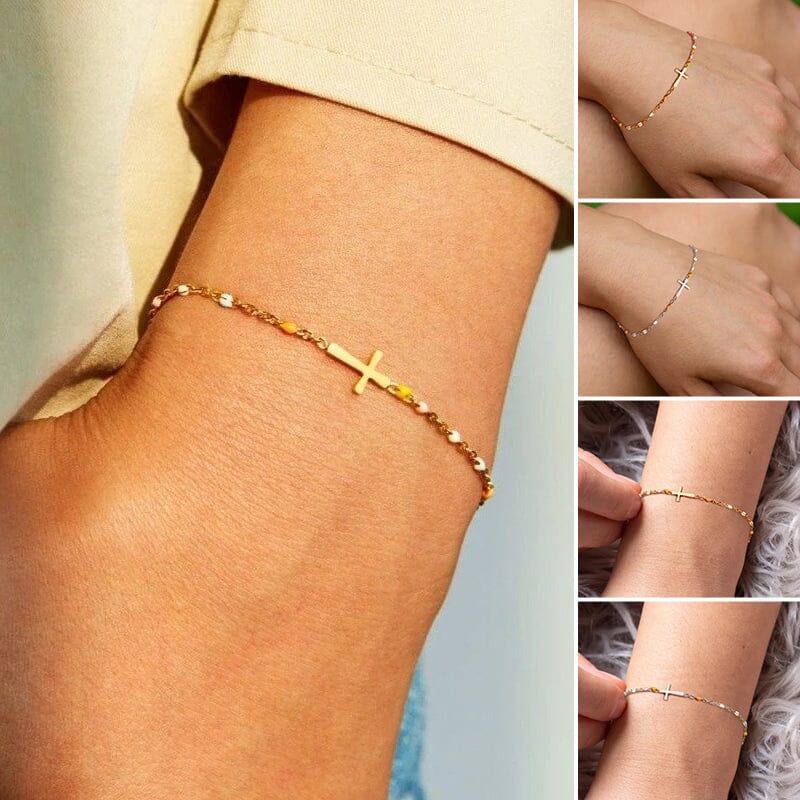 BowLift | Adjustable Cross Bracelet for Friendship & Faith – Silver or Gold – Gift Box Option