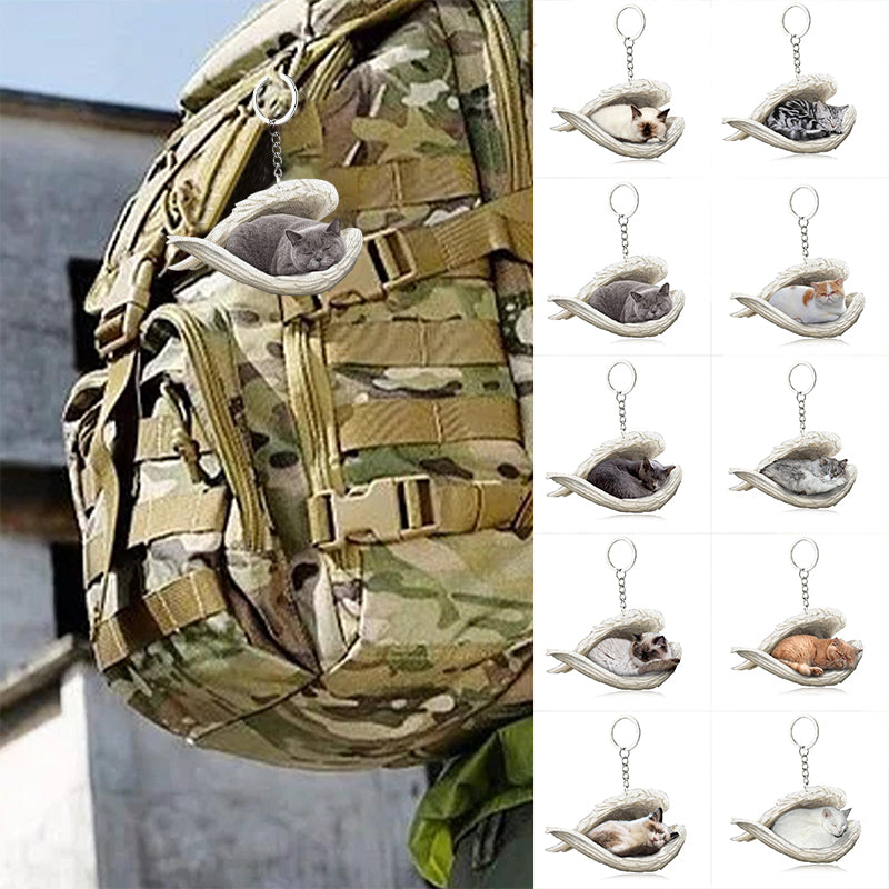 BowLift | Acrylic Cat Angel Keychain