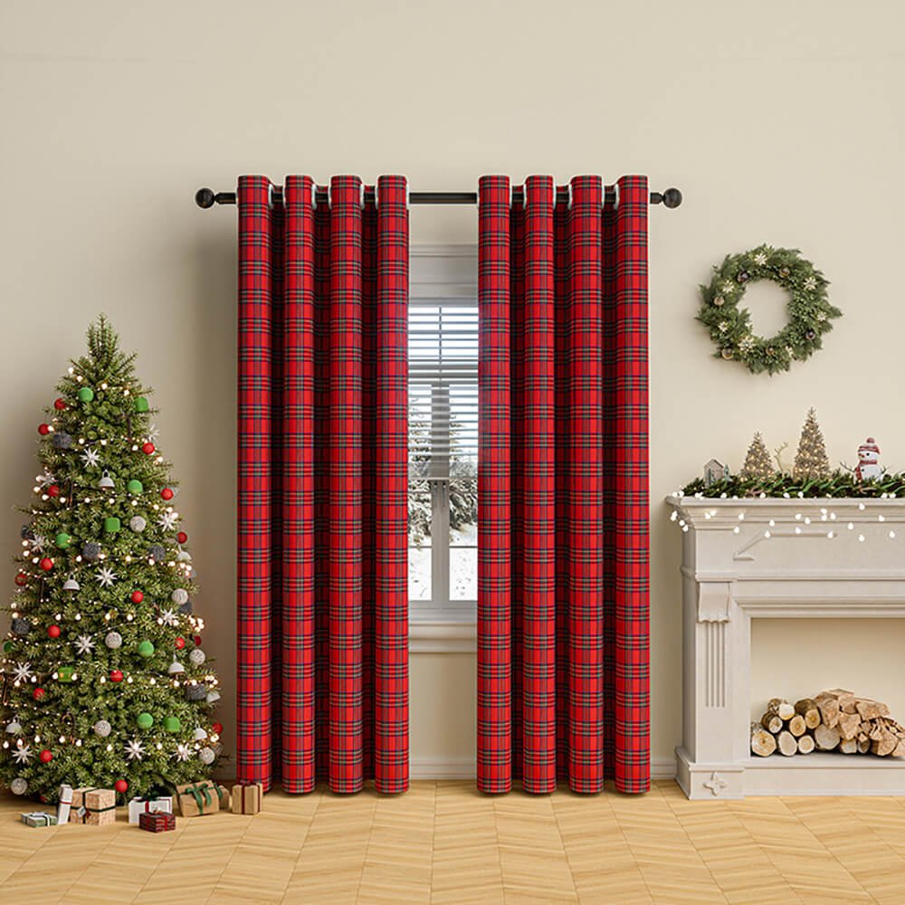 BowLift | Classic check curtains for winter comfort