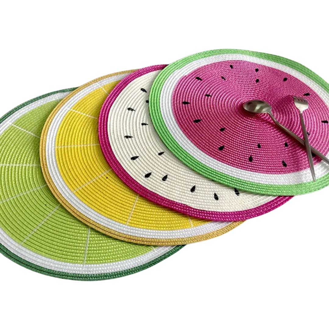 BowLift | Decorative placemat set with fruit motifs
