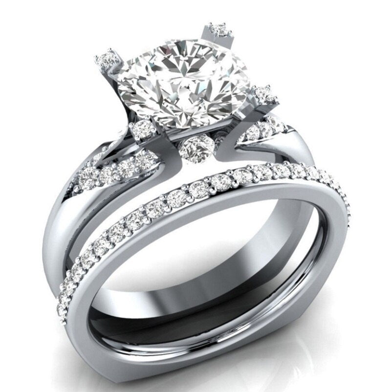 BowLift | Fashion Exquisite Luxury Popular Shiny Green High Quality Zircon Wedding Ring