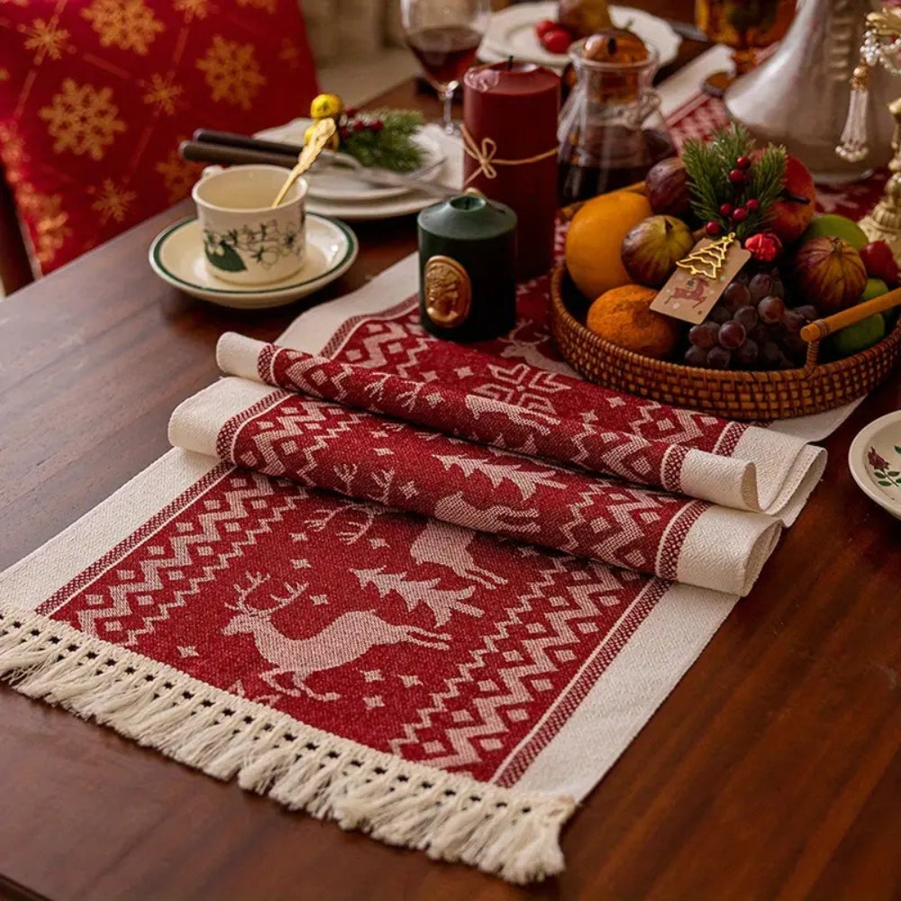 BowLift | Festive Christmas Elk Table Runner