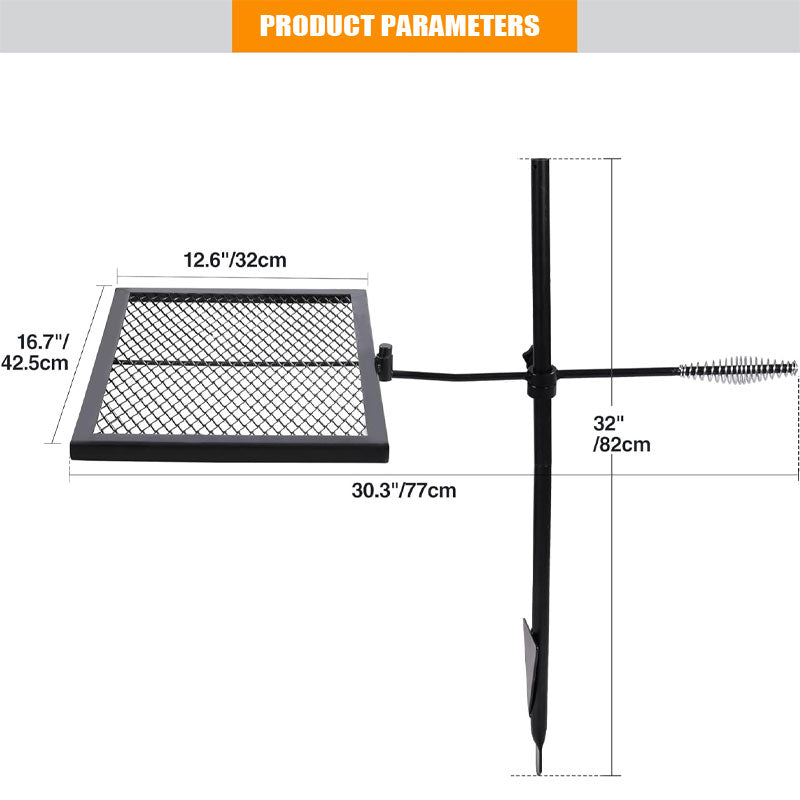 BowLift | Rotating Campfire Grill, Camping Grill, Suitable For Outdoor Open Flame Cooking