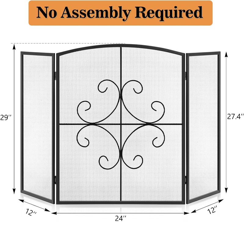 BowLift | Home Fireplace Screen Partition Fireplace, Fence Protection Fireplace Fence Net, Decorative Screen