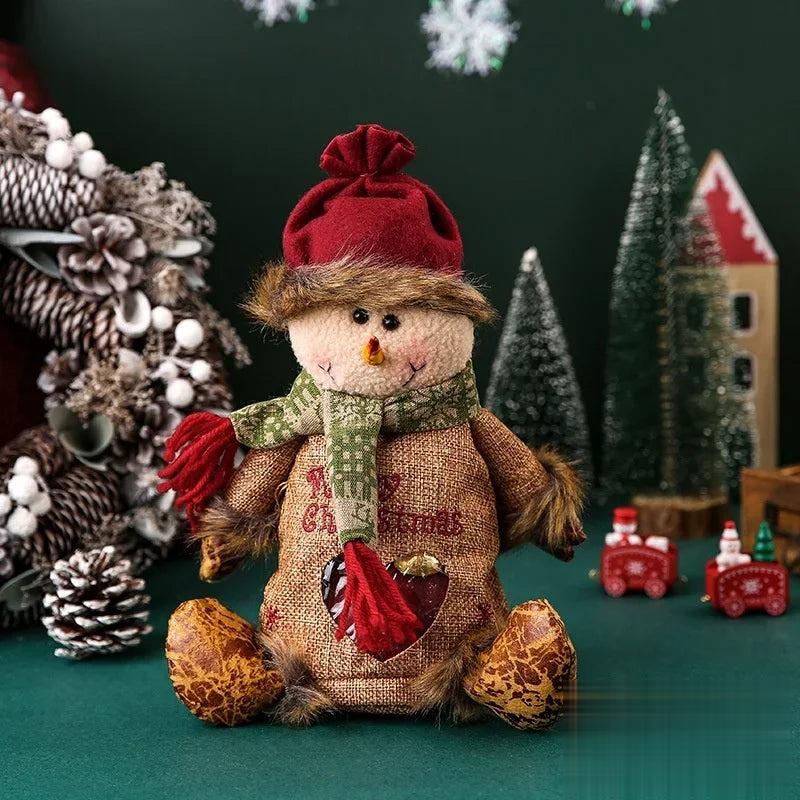 BowLift | Christmas Gift Bags | Santa & Snowman Design | Reusable Holiday Packaging | Cloth & Linen