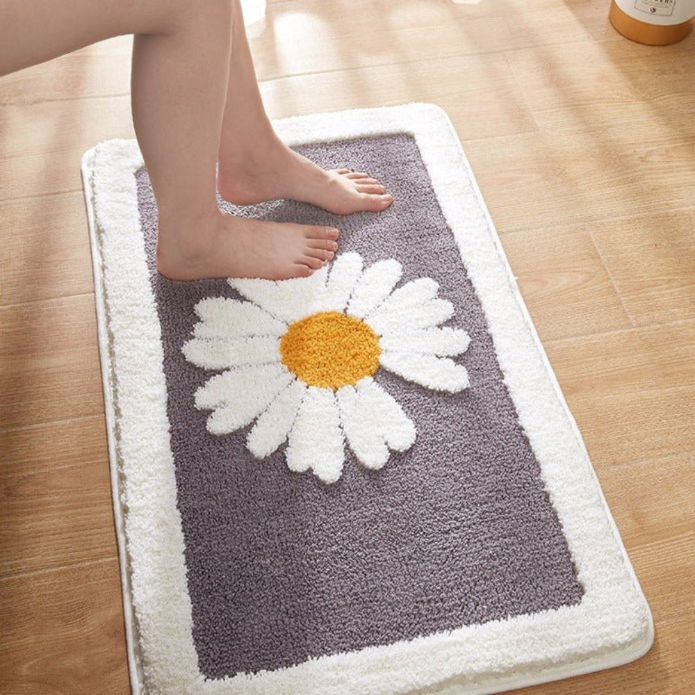BowLift | Fleur Plush Floral Bath Mat