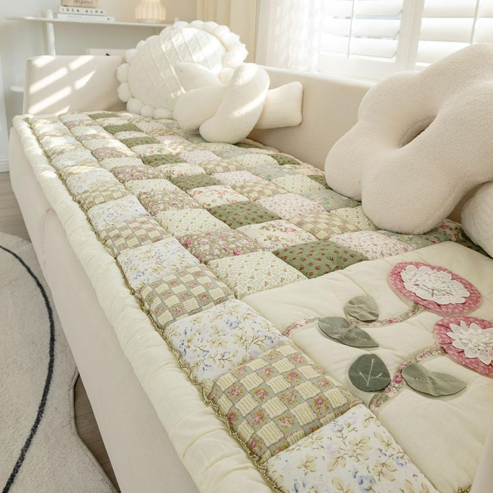 BowLift | Floral Bloom Quilted Sofa Cover