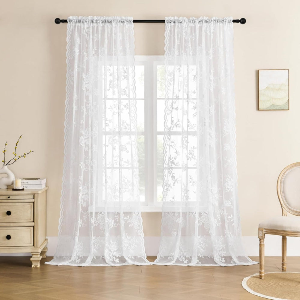 BowLift | Floral Grace Sheer Curtains