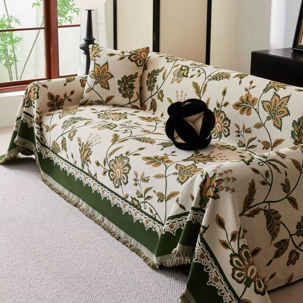 BowLift | Floravell Vintage Chenille Sofa Cover