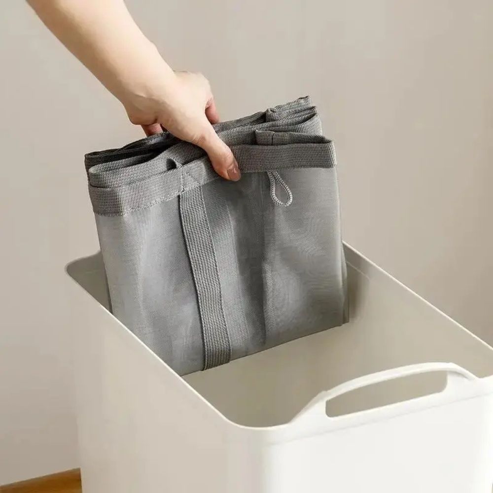 BowLift | Foldable Mesh Laundry Basket with Hanging Loop