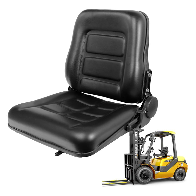 BowLift | Universal Forklift Seat with Adjustable Backrest Durable Leather Comfortable Forklift Seat Fits Forklift, Dozers, Excavators, Tractors