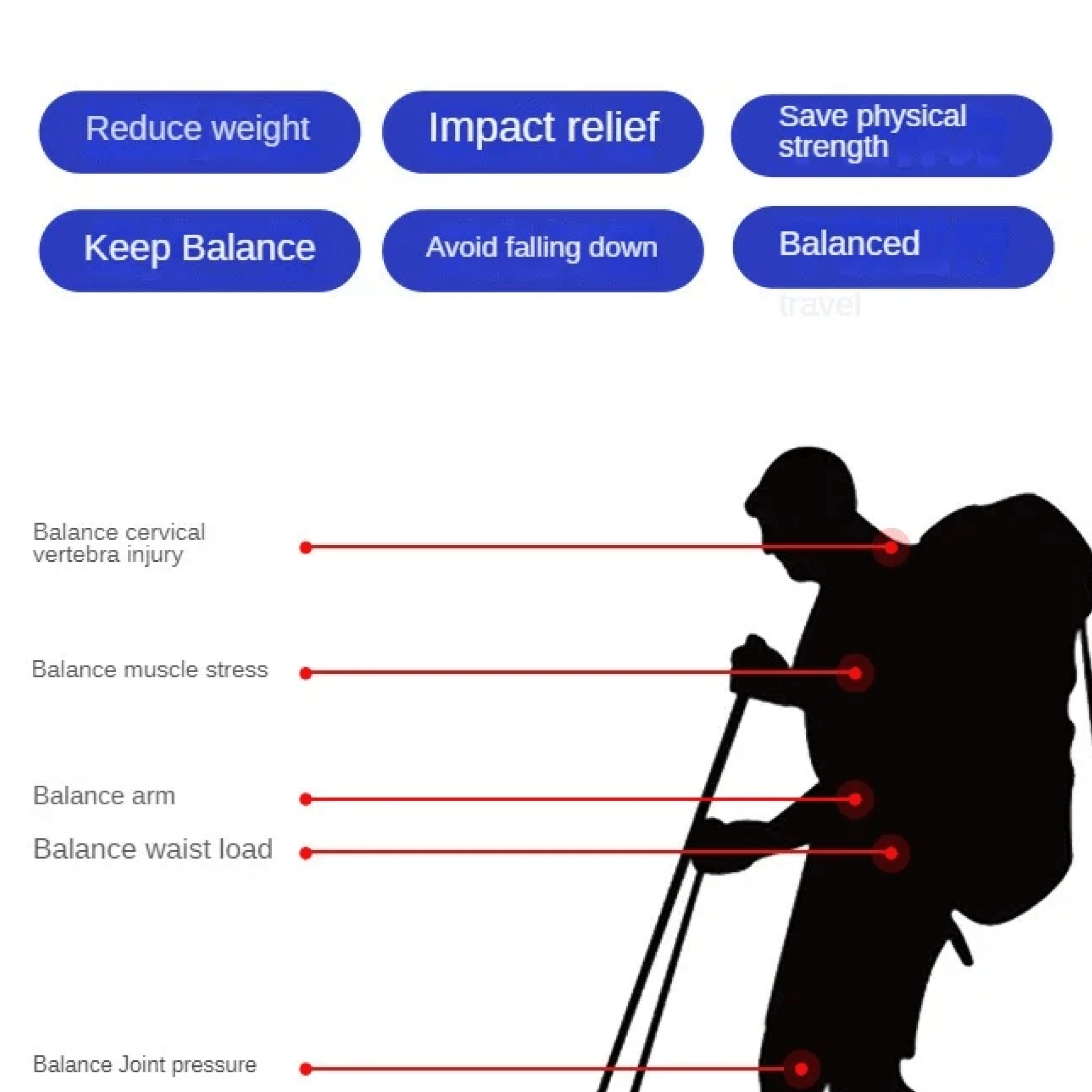 BowLift | Collapsible Folding Nordic Walking Tracking Poles Top Rated for Hiking Sticks