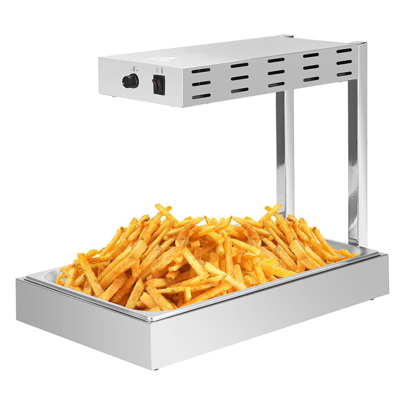 BowLift | Stainless Steel French Fry Warmer Commercial Heat Light Food Warmer Thermostable Food Heating Lamp for Chips