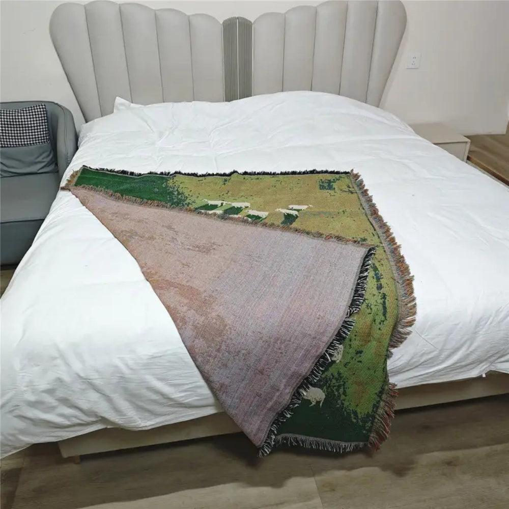 BowLift | Frida Sheep Woven Throw Blanket