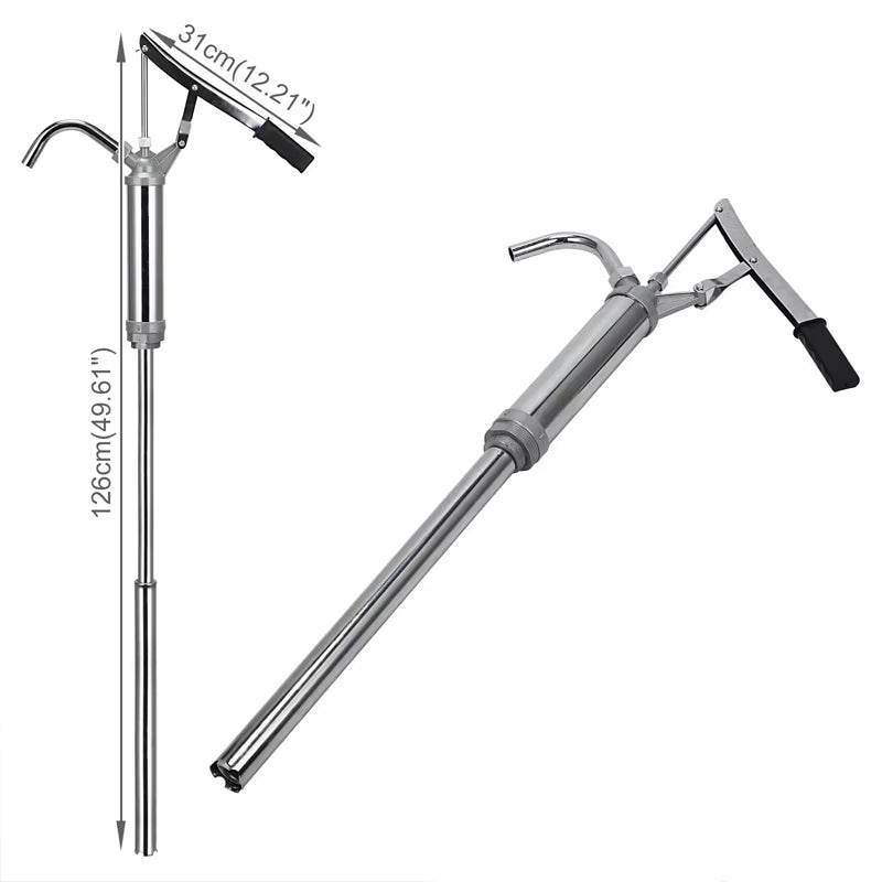 BowLift | Lever Action Barrel Pump Transfer Fuel Diesel Manual Piston Drum Pump With Plunger Tube 55 Gallon Drum Tank