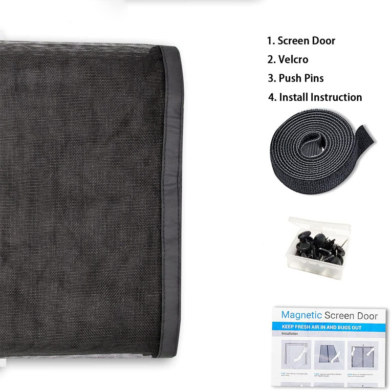 BowLift | Garage Door Screen 18 x 7 ft for 2 Cars Magnetic Screen Garage with Retractable Fiberglass Mesh and Heavy Duty Weighted Bottom