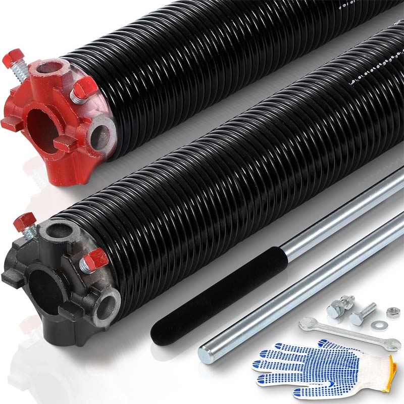 BowLift | Garage Door Springs & Wires Pair of 0.218 x 2 x 26 inch with Non-Slip Winding Bars & Gloves 18,000 Cycles