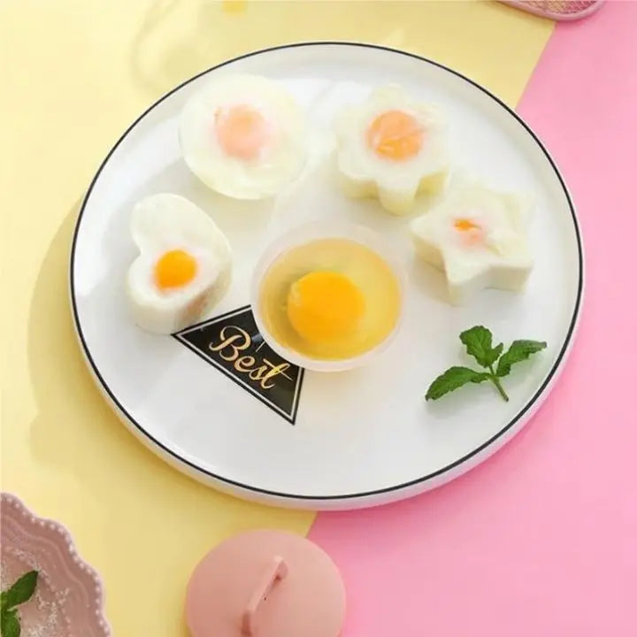 BowLift | Cooked Egg Mold Set | Funny Breakfast Eggs (4 pcs. + Brush)