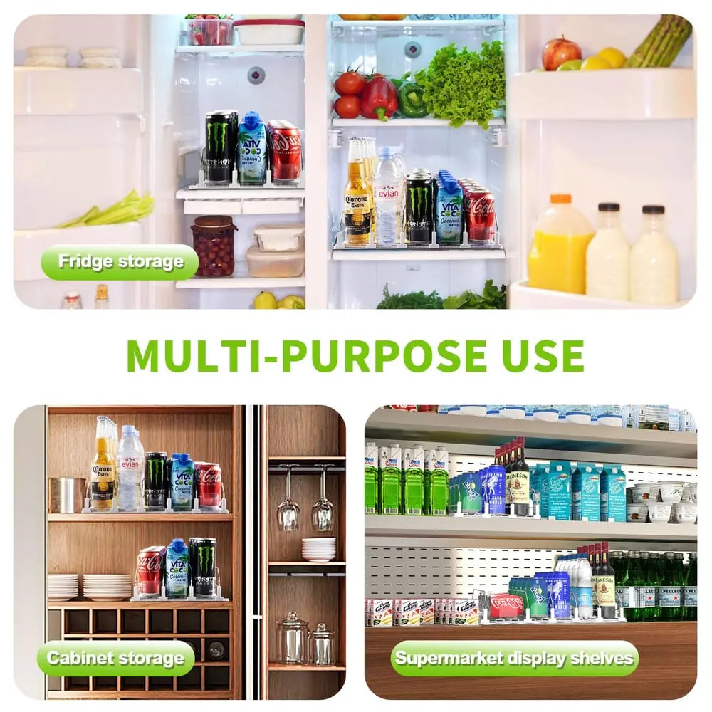BowLift | Drink Organizer for Refrigerator – Adjustable with Automatic Feed