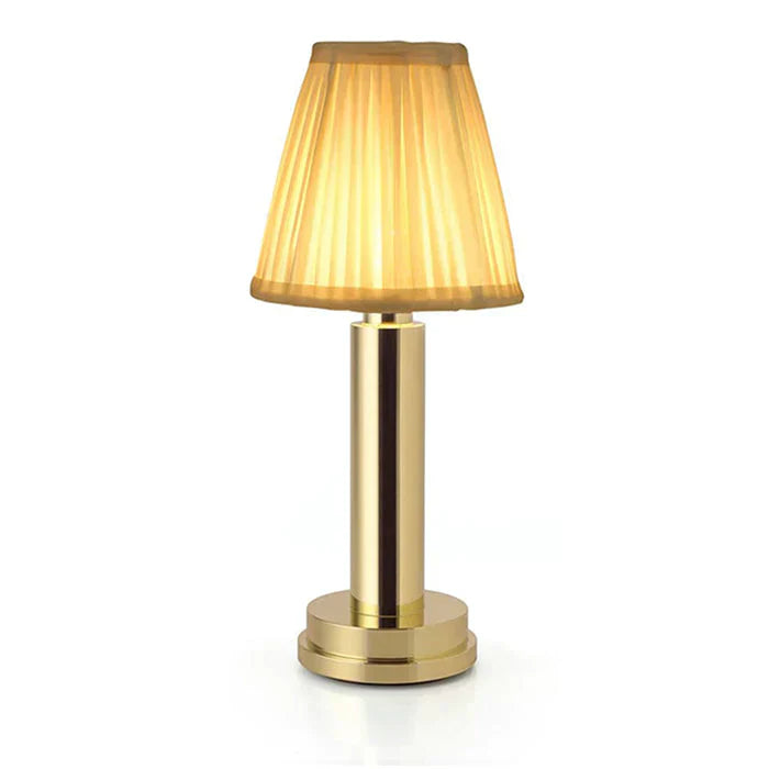 BowLift | Table Lamp with Gold Base and Fabric Shade