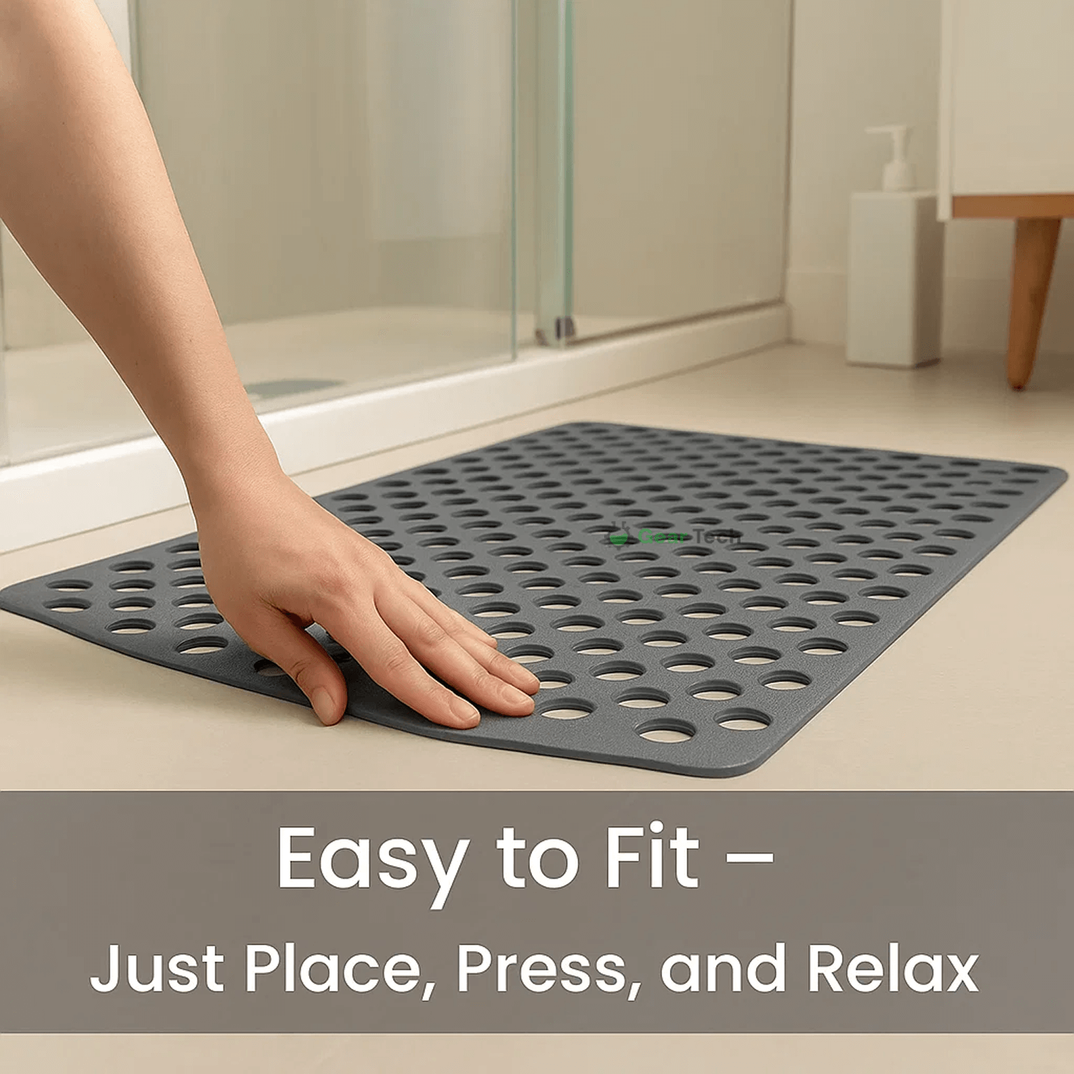 BowLift | Antislip Shower Mat | Hygienic, Mold Resistant & Comfortable for Safe Bathroom Use