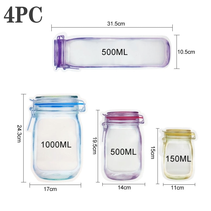 BowLift | Reusable Transparent Jar Storage Bags
