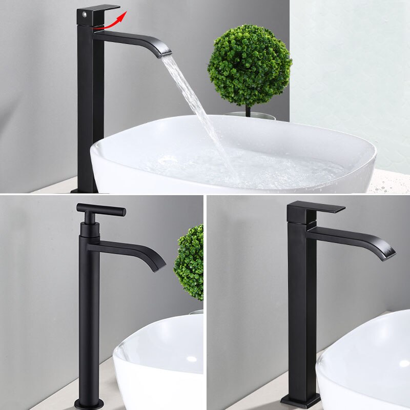 BowLift | Basin Tap Matte Black Single Lever Mixer