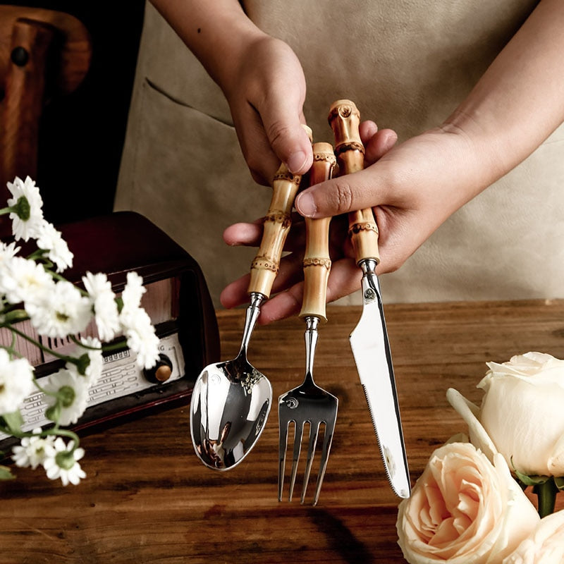 BowLift | Creative Retro Bamboo Cutlery