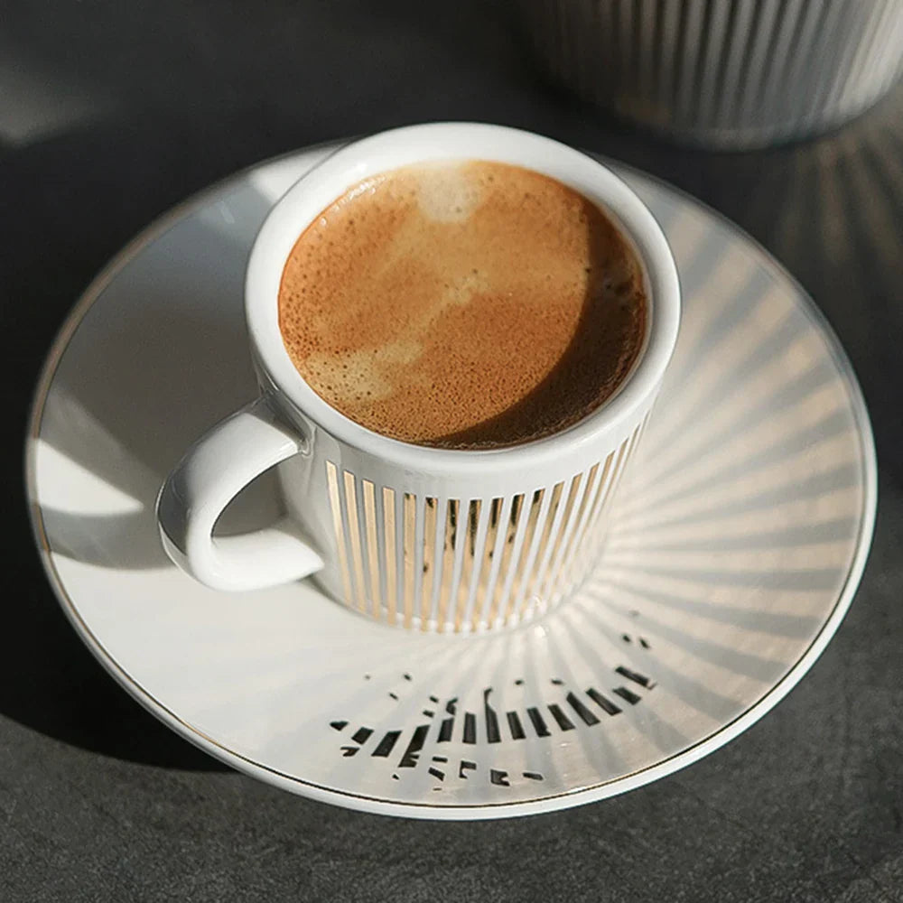 BowLift | Creative dynamic SLR cup Leopard anamorphic zebra cup Luycho coffee tea cup set with coaster 90ml-225ml