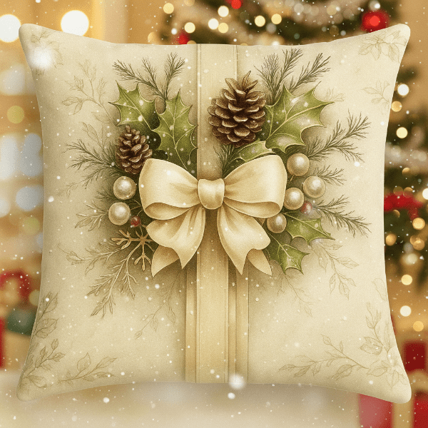 BowLift | Festive velvet cushion covers with vintage Christmas motifs