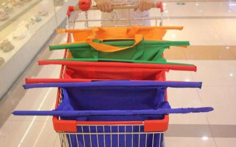 BowLift | EcoSmart Shopping Cart Trolley Bags (Set of 4) | Reusable Grocery Organiser System