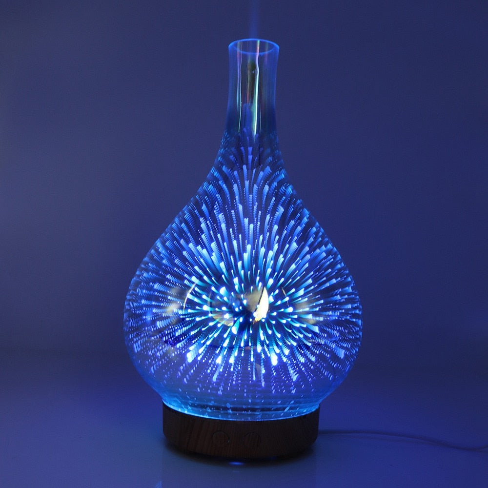BowLift | AromaBurst 3D Glass Essential Oil Diffuser with LED Lights