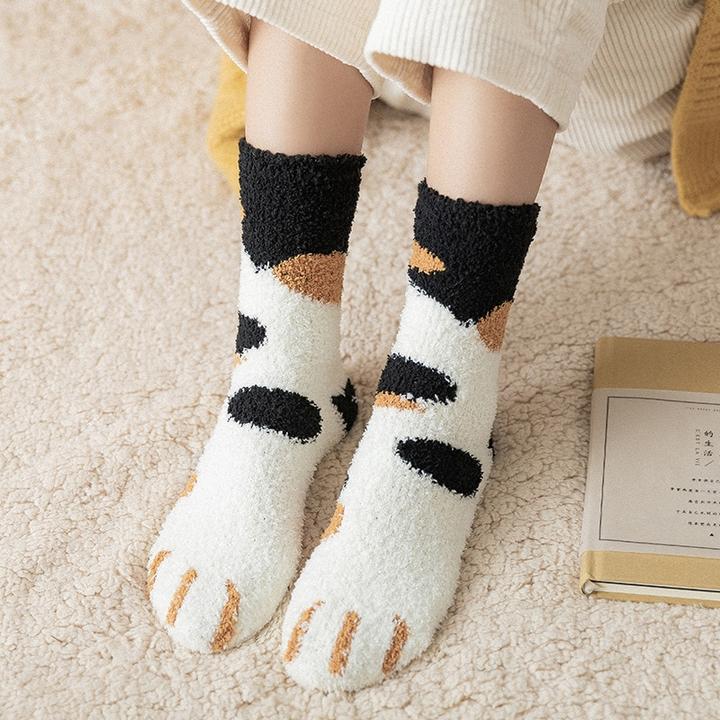BowLift | Fluffy Fuzzy Cat Claw Socks