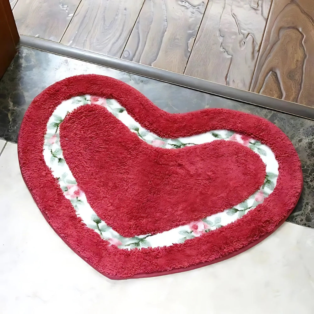 BowLift | Heart Floral Tufted Bath Mat