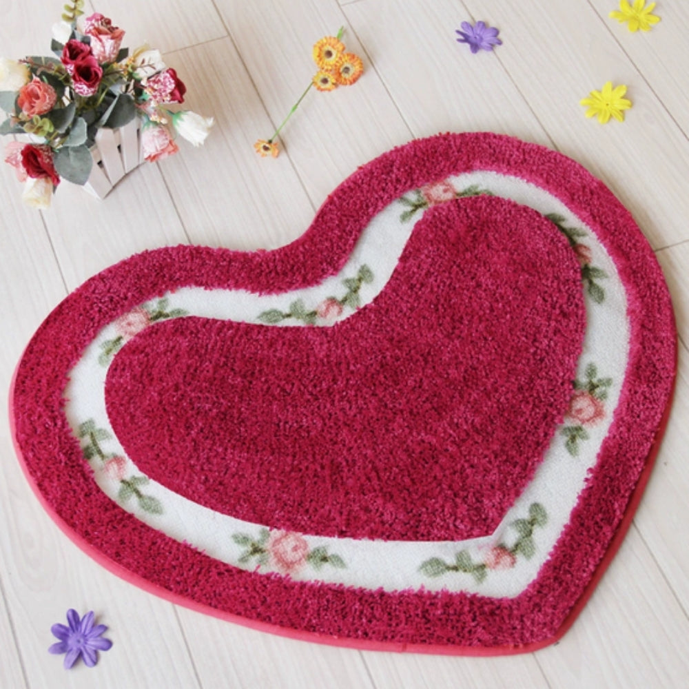 BowLift | Heart Floral Tufted Bath Mat