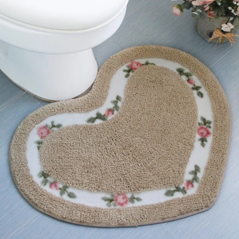 BowLift | Heart Floral Tufted Bath Mat