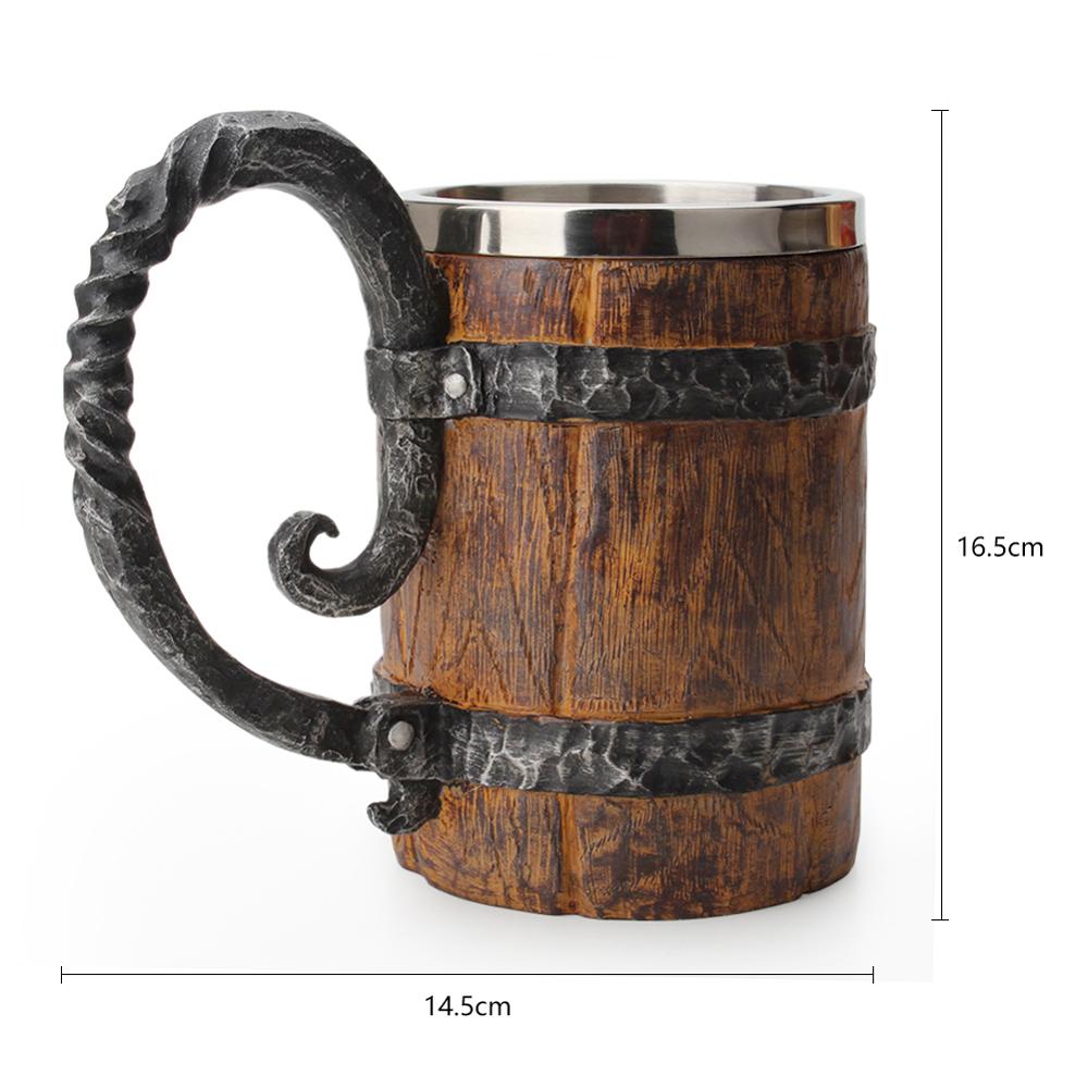BowLift | Ancient Time Stainless Steel Wooden Mug