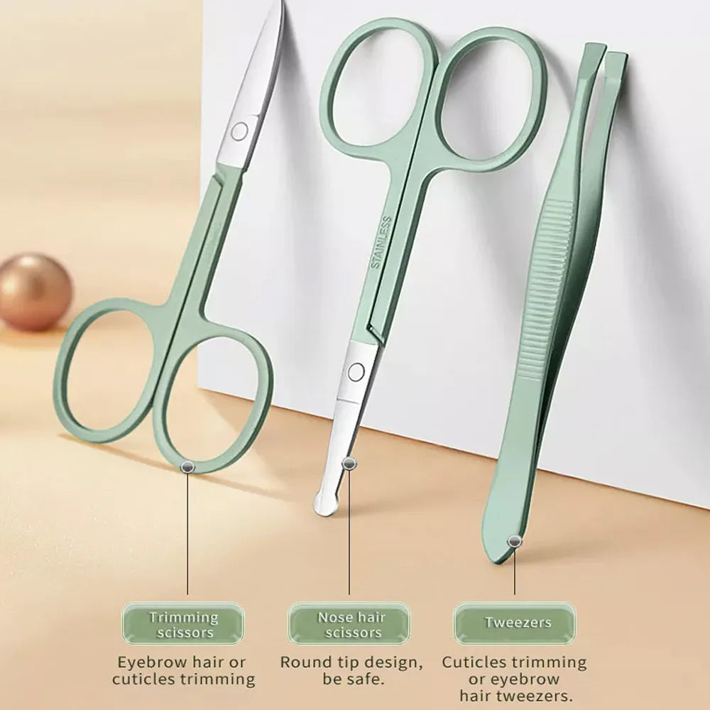 BowLift | LuxNails | Professional Stainless Steel Manicure and Pedicure Set | Portable & Multifunctional | Luxurious Storage Box