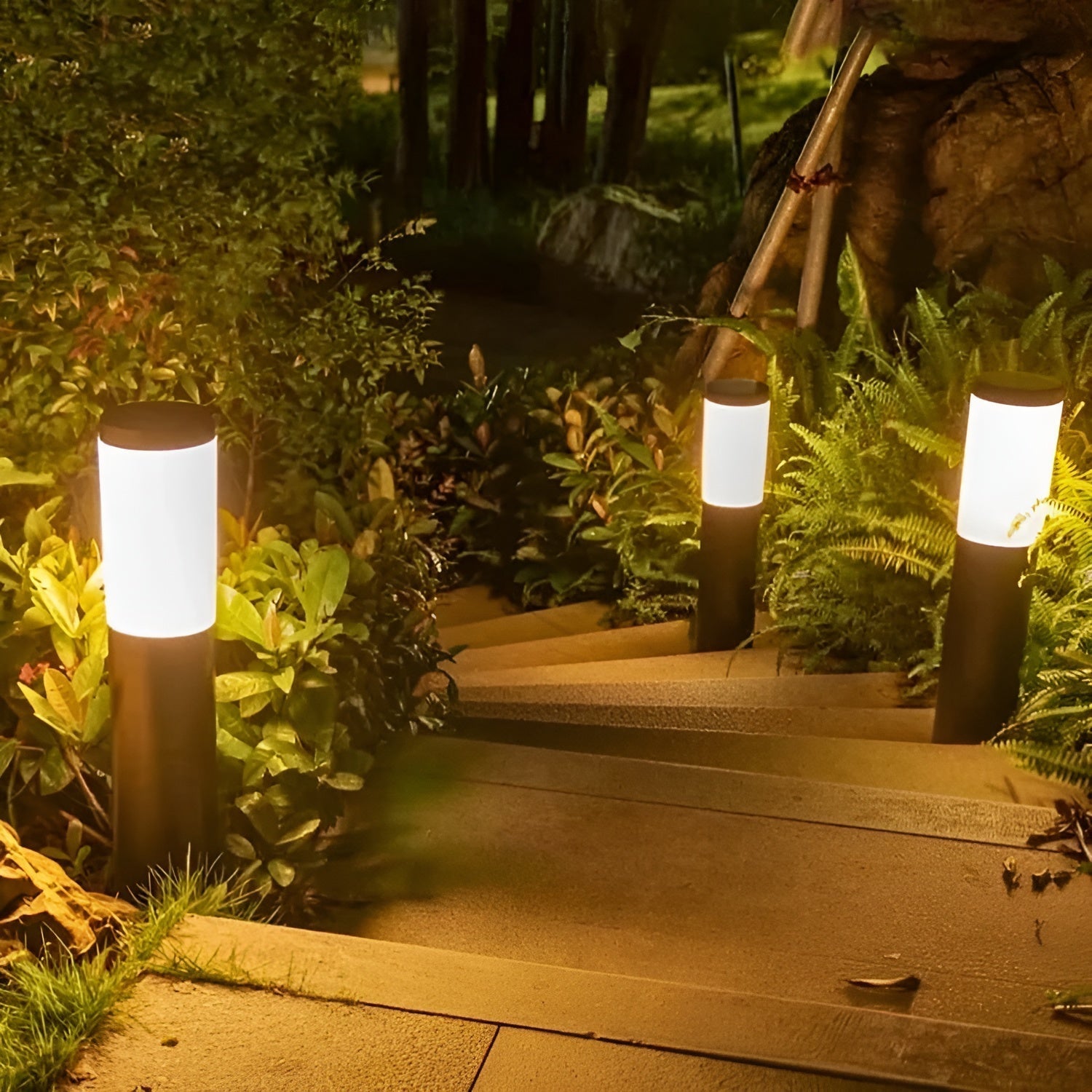 BowLift | SolarShimmer - Stainless Steel Solar Post Lights Outdoor Lamp