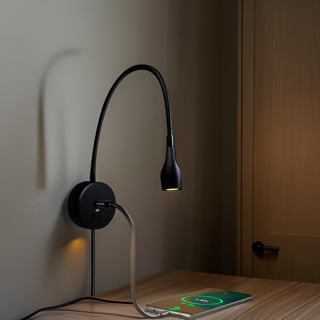 BowLift | Flexible Wall Reading Lamp | Dimmable Touch Control & Energy Efficient for Cozy Reading and Relaxation