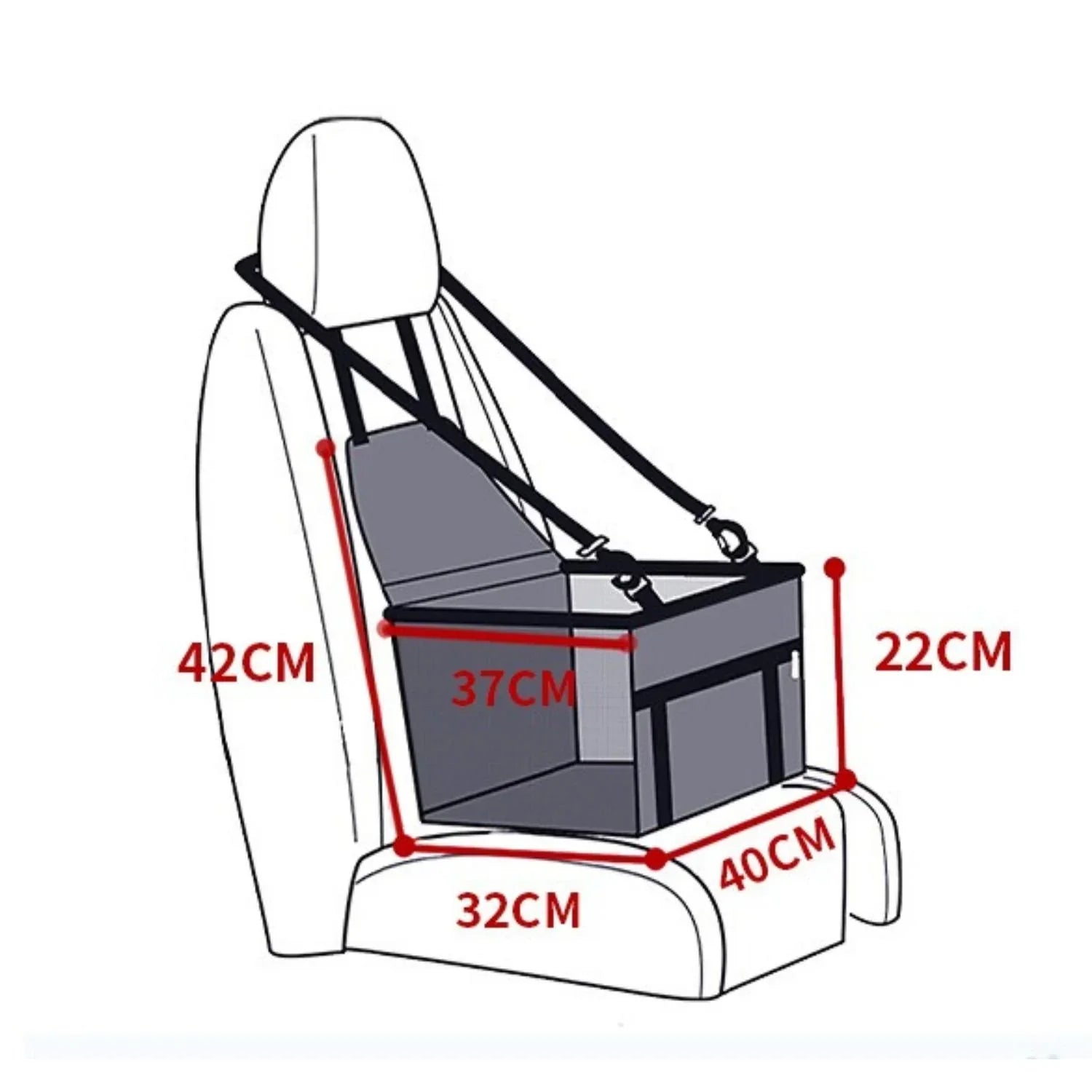 BowLift | AutoPaw Elevated Dog Car Seat – Waterproof, Non-Slip and Safe for On the Go