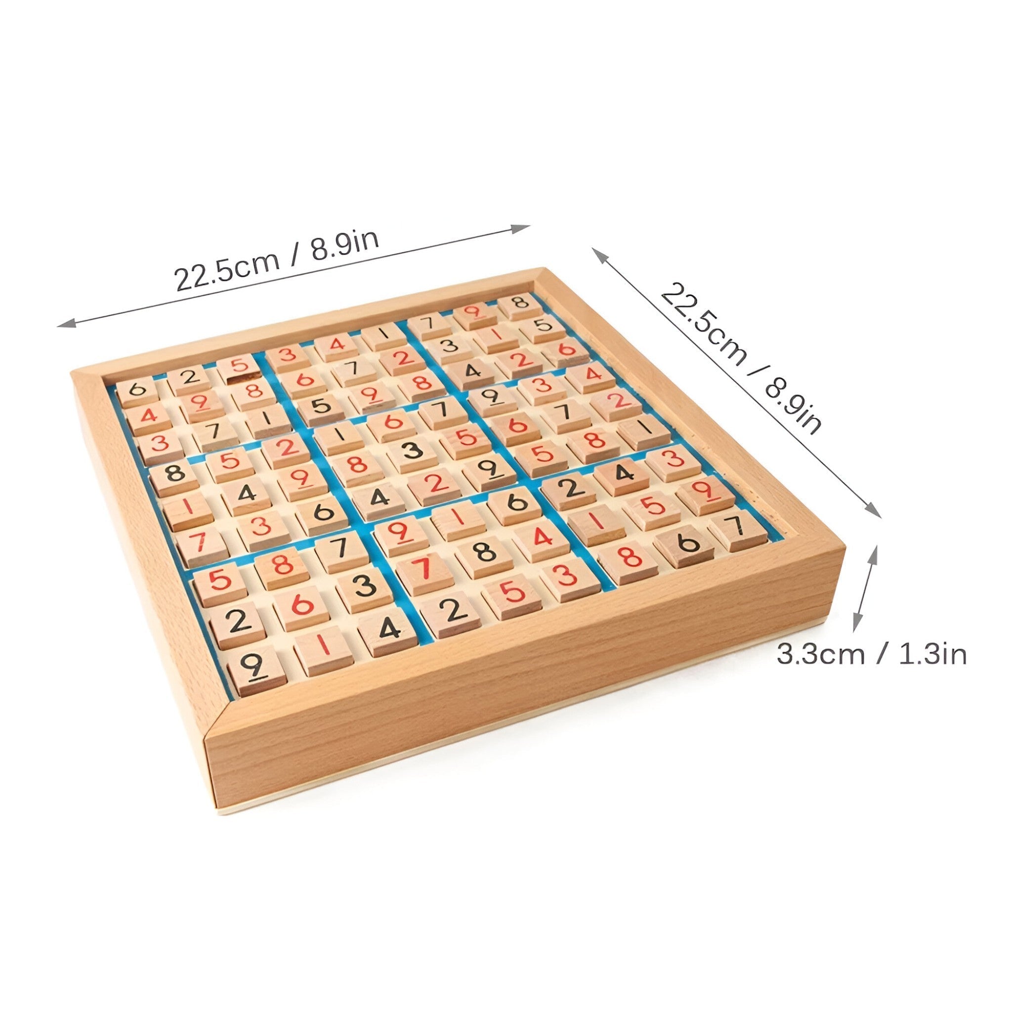 BowLift | Daan | Wooden Sudoku Board Game with Drawer – Classic Brain Teaser for All Ages