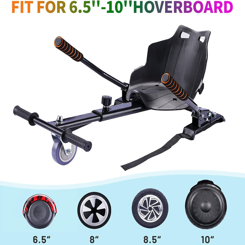 BowLift | Hoverboard Seat Attachment for 6.5" 8" 10" into Self Balancing Scooter  Grips Control Adjustable Frame Length and 220 LBS Load Capacity