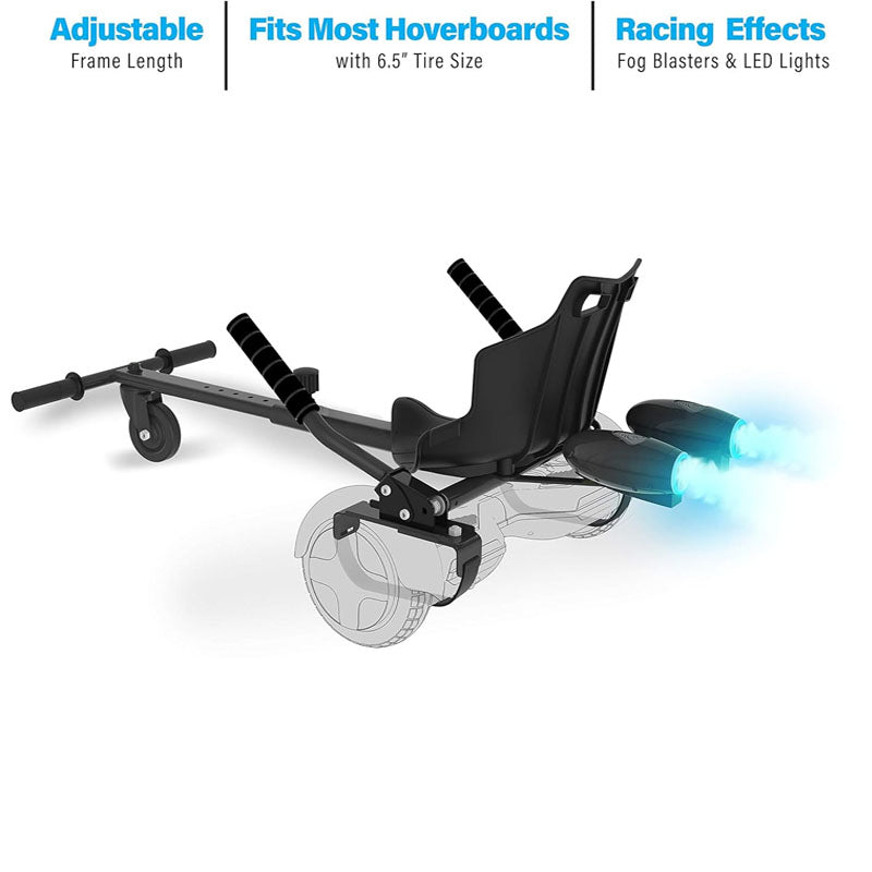 BowLift | Hoverboard Seat Attachment Compatible with All 6.5" & 8" Hoverboards  Hand-Operated Rear Wheel Control Adjustable Frame Easy Install
